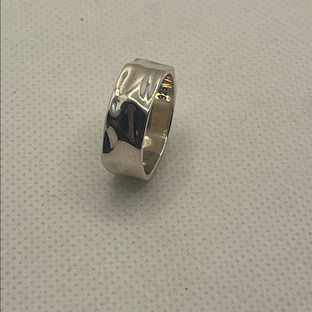 925 Silver Modernist Stacking Ring - image 2